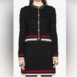 Gucci boucle-knit cardigan and skirt